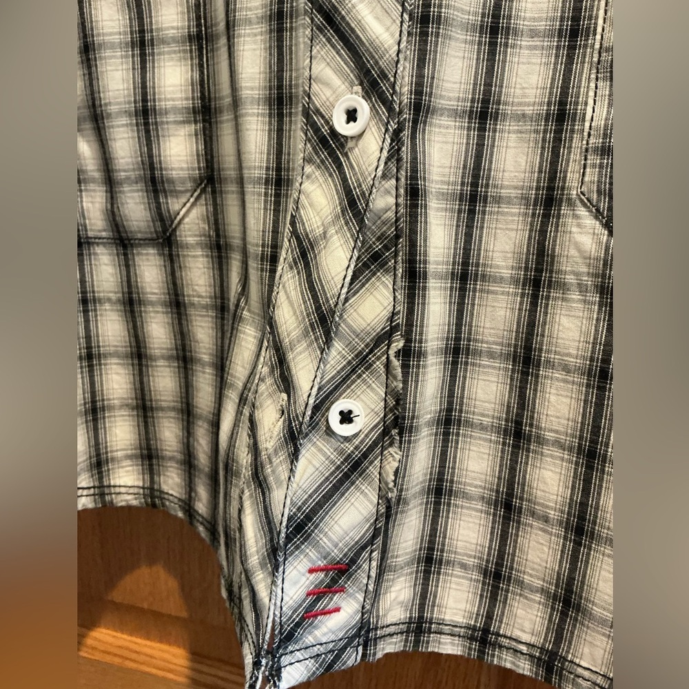 BDG Urban Outfitters Corey Cropped Plaid Boxy Oversized Button Down Women’s XL - Picture 13 of 16